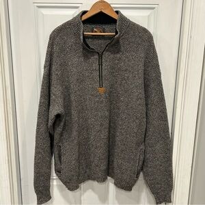 Vintage Alps Fine Apparel Rag Wool 1/4 Zip Sweater Gray Men's XL Grandpacore